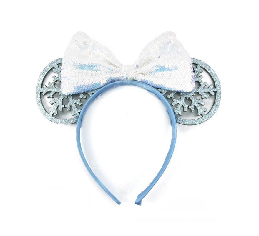 Tiara de rato de inverno azul claro