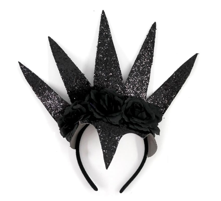 Evil Queen headband with black spikes