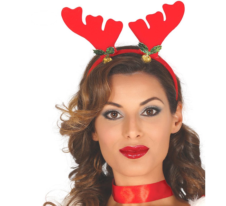 Tiara de rena com sinos