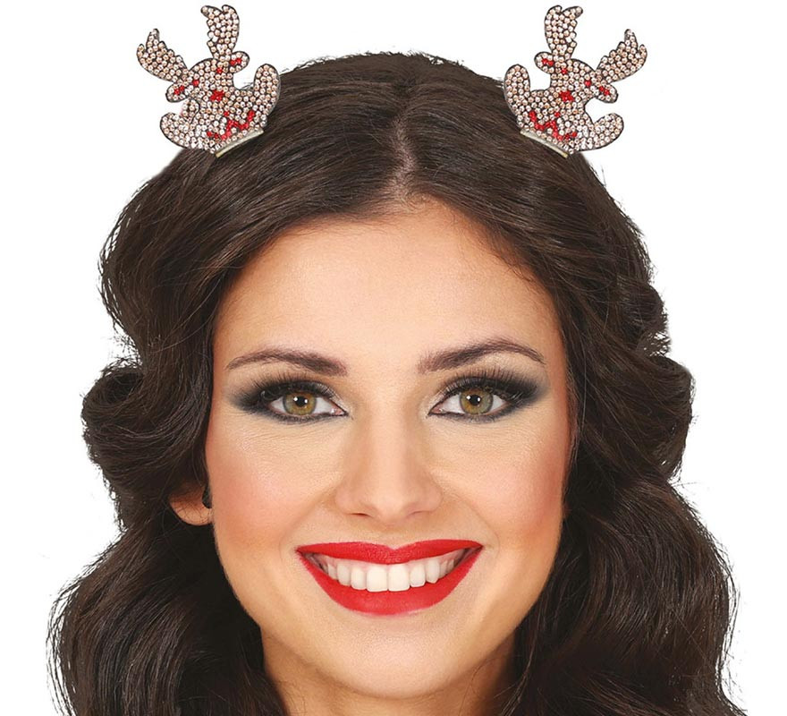 Tiara de rena sentada brilhante