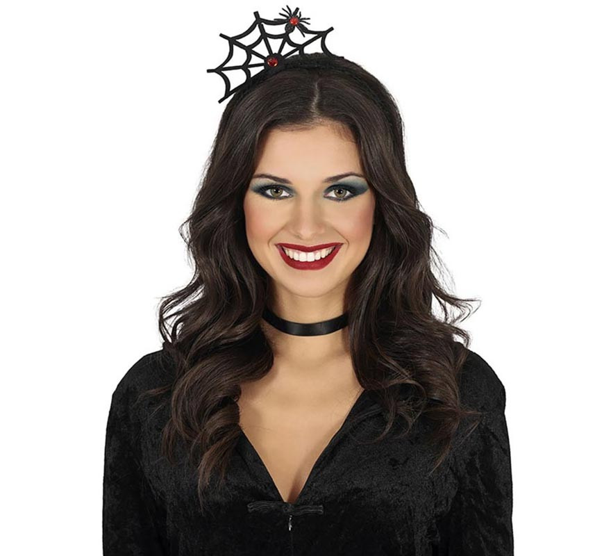 Tiara de Teia de Aranha Negra