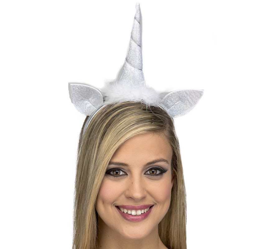 Tiara de unicórnio branco Tiara de unicórnio branco