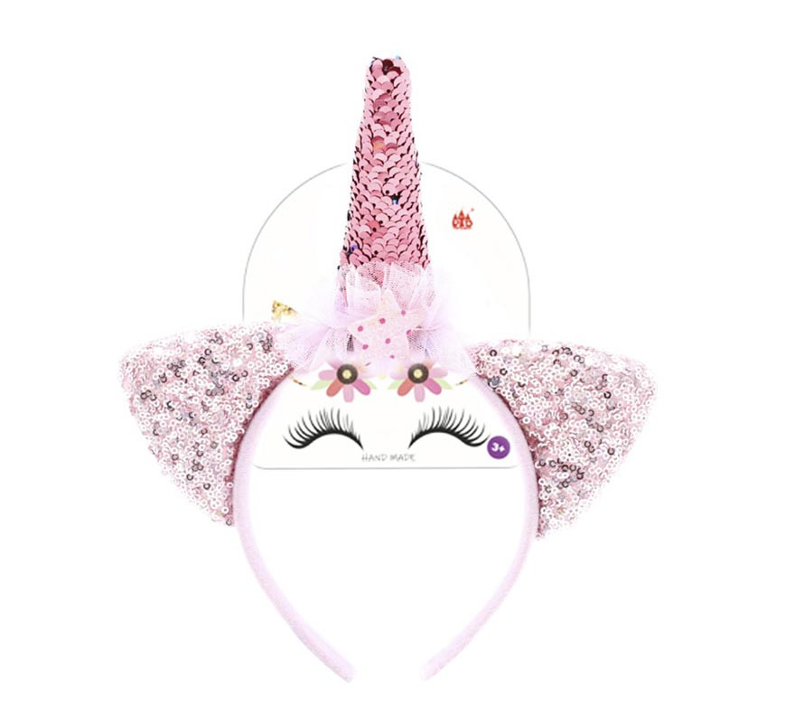 Tiara de unicórnio lilás Bling brilho