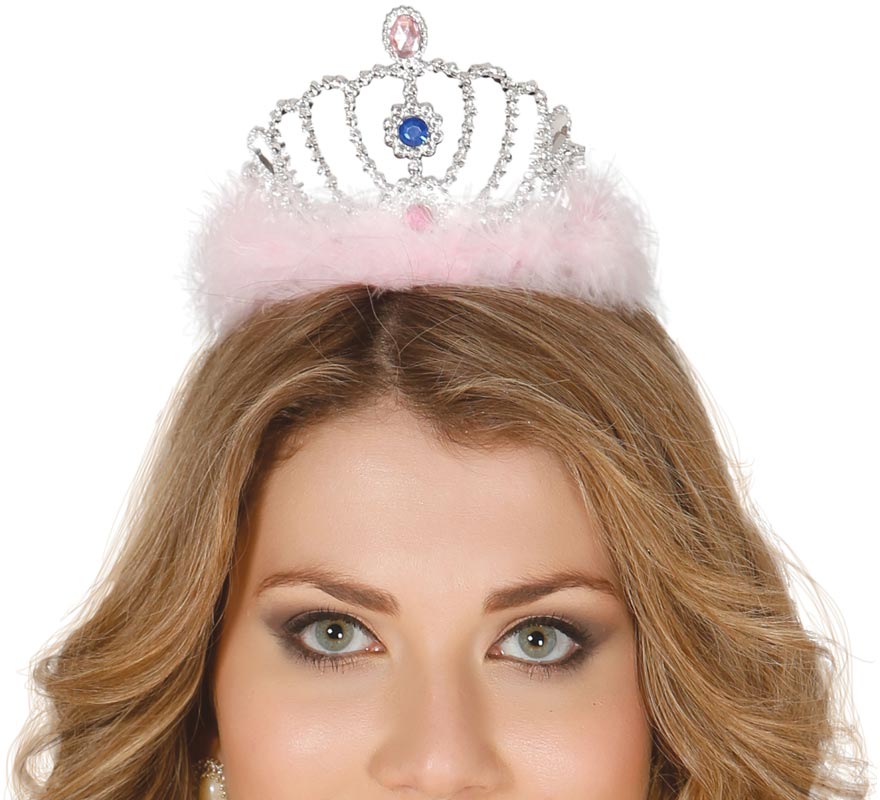 Silver headband with feathers