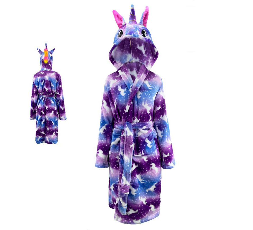 Purple Unicorn Bathrobe Costume for Adults