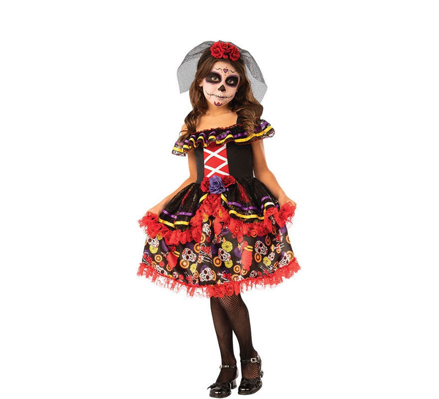 Elegant Catrinita costume for girls