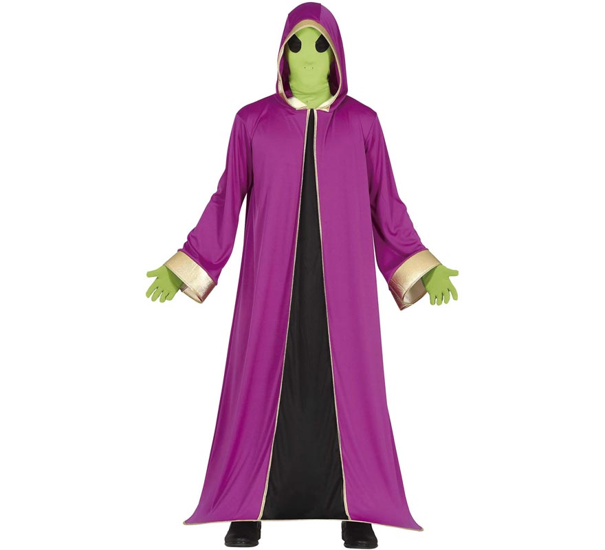 Green Alien Costume with Cape for Teens