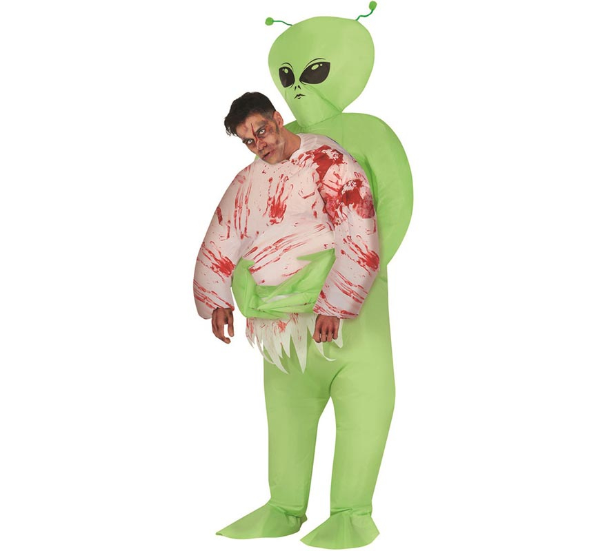 Fantasia inflável de alienígena verde para homem