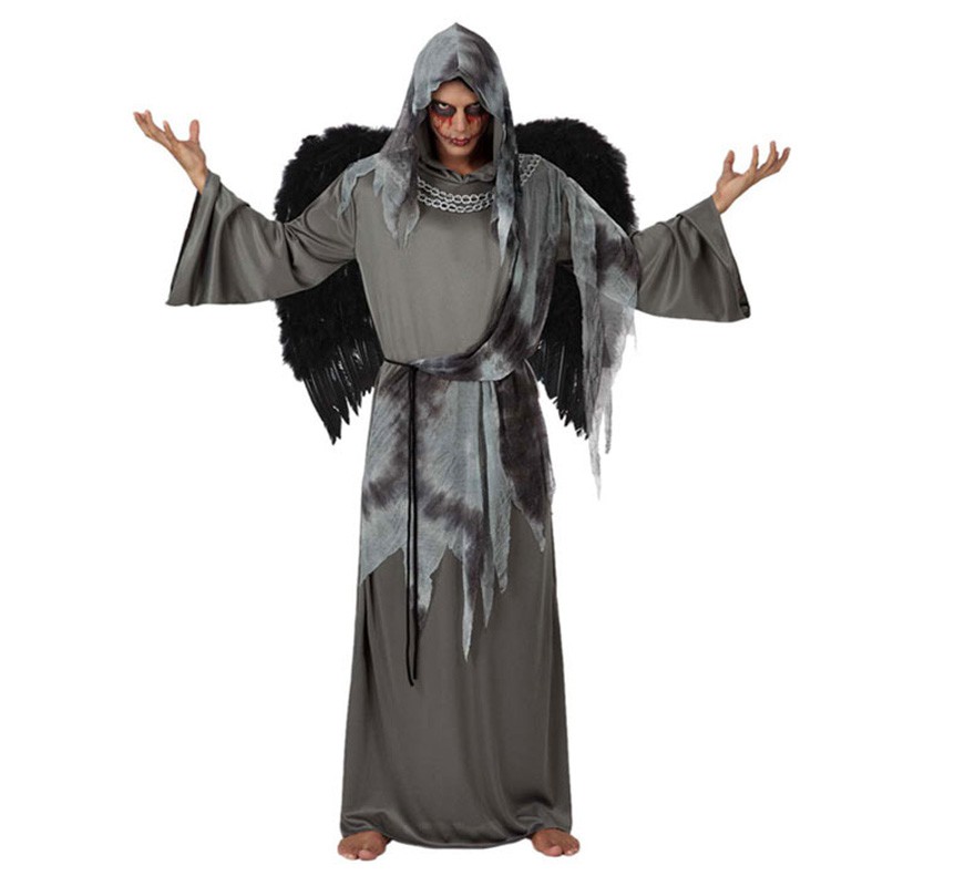 Black angel costume for men size ML