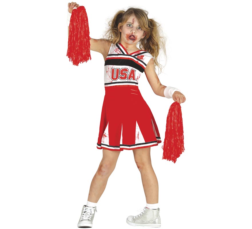 Fato de líder de torcida zumbi para menina