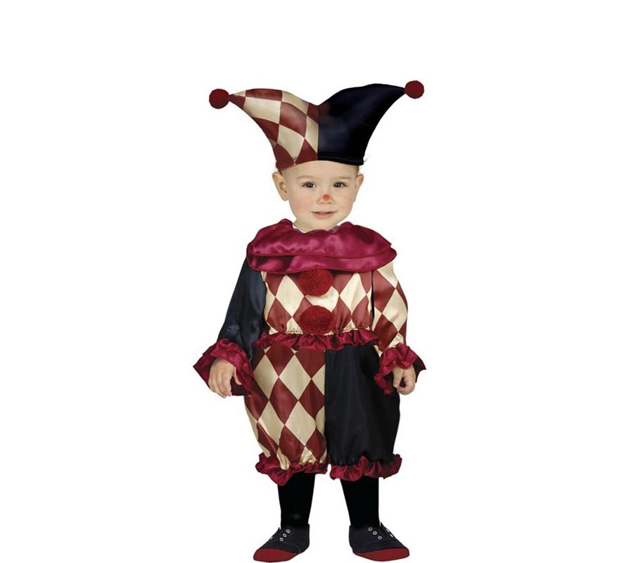 Fato de Arlequim Borgonha para bebé