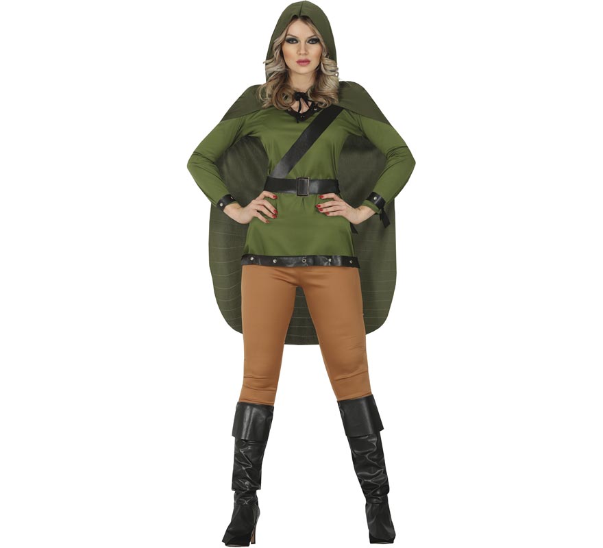 Fato de arqueiro verde para mulheres