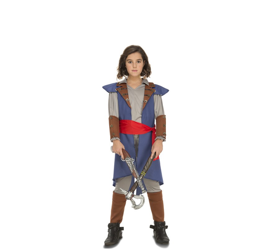 Fato de assassino azul para menina