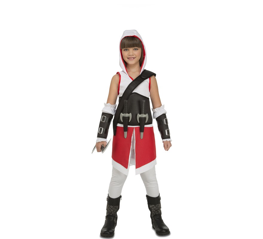 Fato de assassino branco para menina