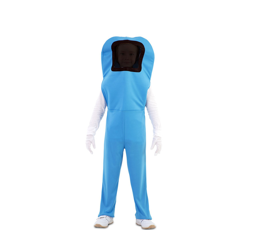 Fato de astronauta impostor azul para menino