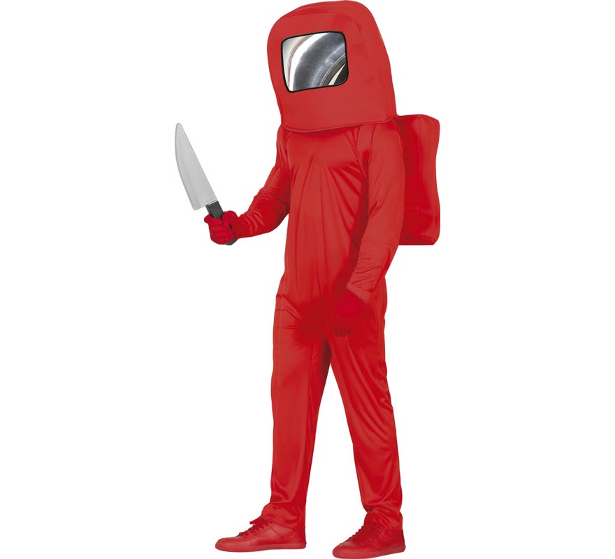 Red Impostor Astronaut Costume for Teens