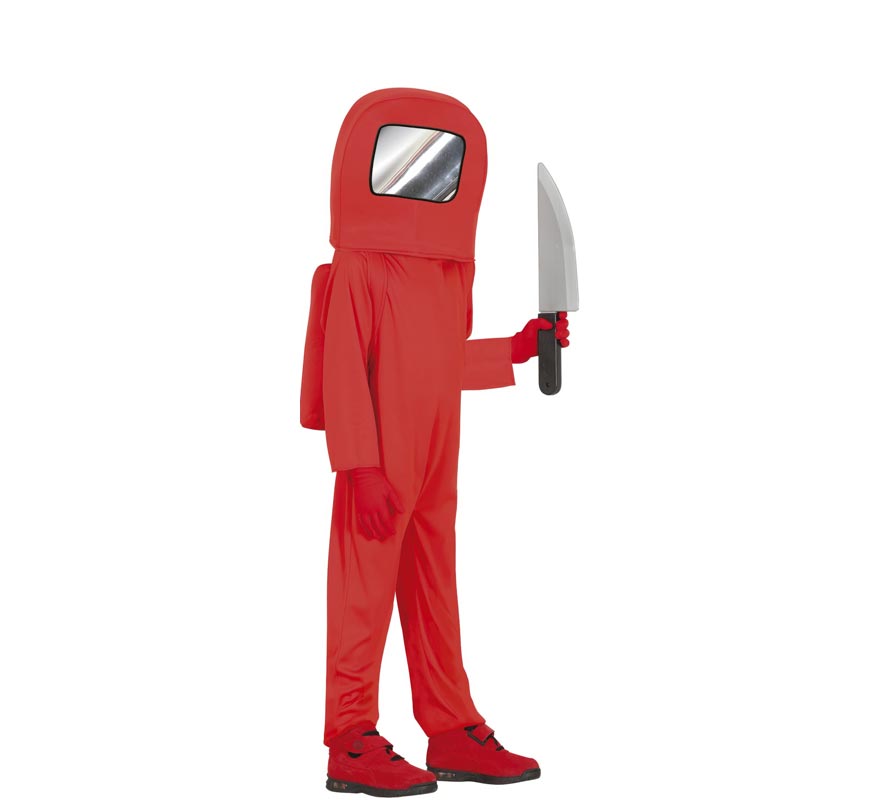 Fantasia de astronauta do Kids Red Imposter