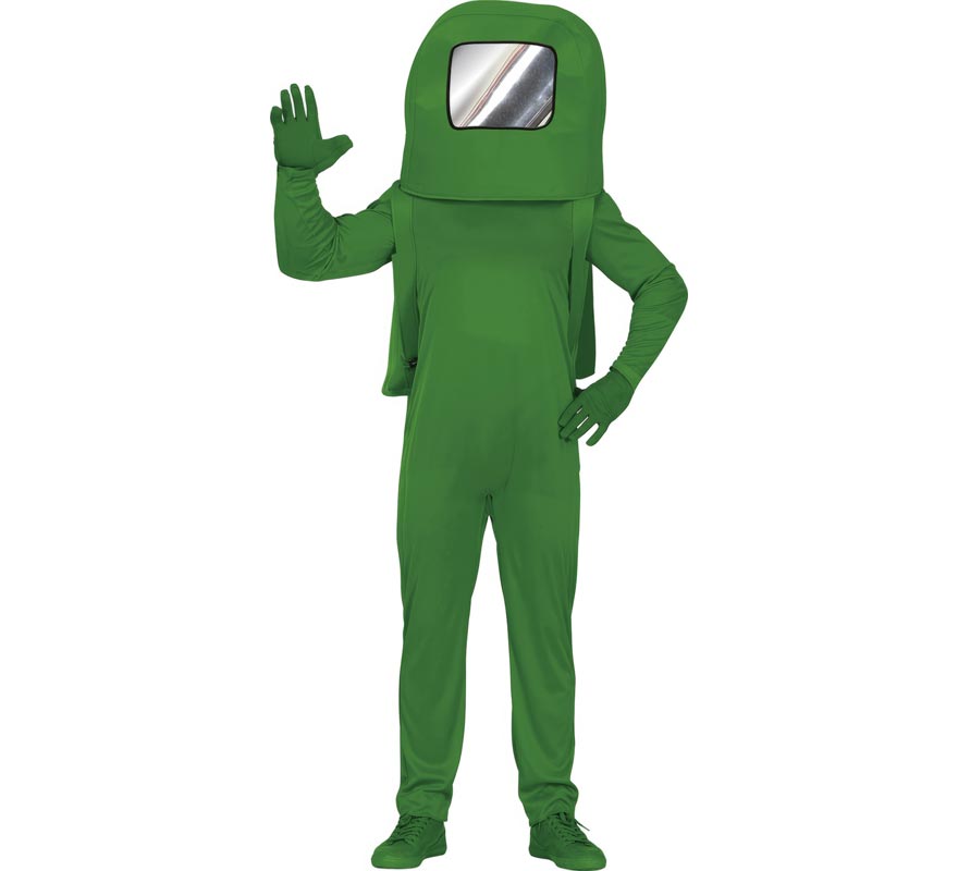 Fantasia de astronauta adolescente do Impostor Verde Fantasia de astronauta adolescente do Impostor Verde
