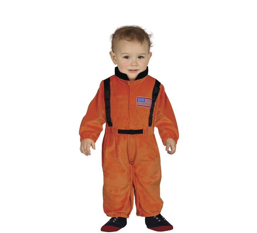Fato de astronauta laranja para bebé