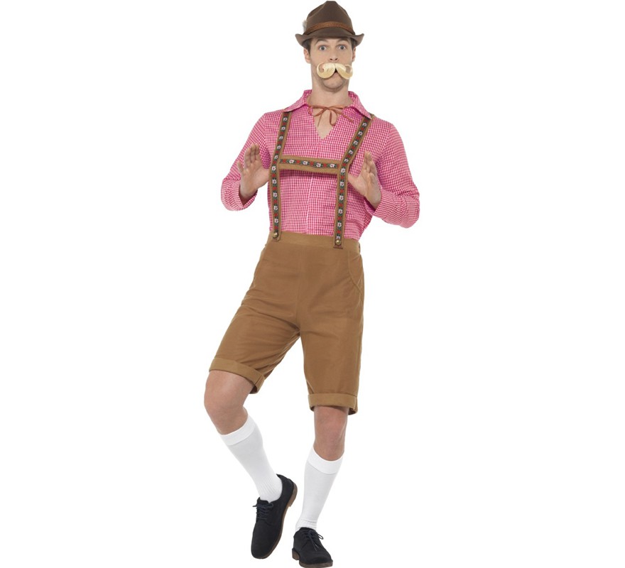 Red and Brown Bavarian Costume for Men Red and Brown Bavarian Costume for Men