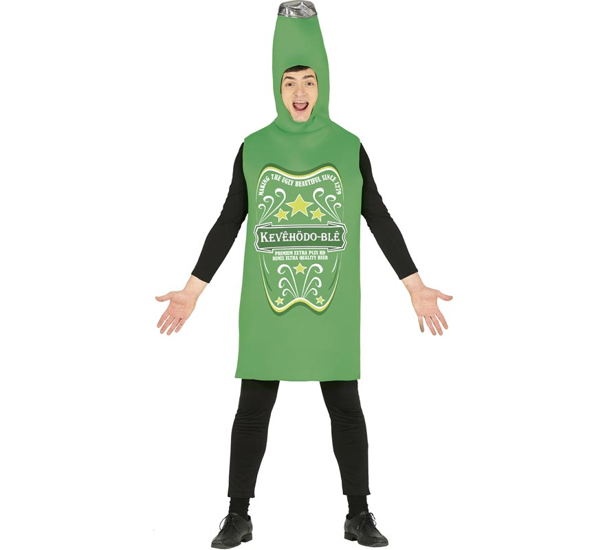Fato de garrafa de cerveja verde para adulto Fato de garrafa de cerveja verde para adulto