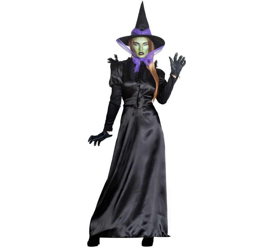 Witch costume with shoulder pads for women