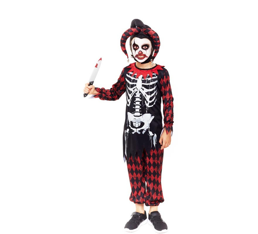Skeleton Jester Costume for Kids