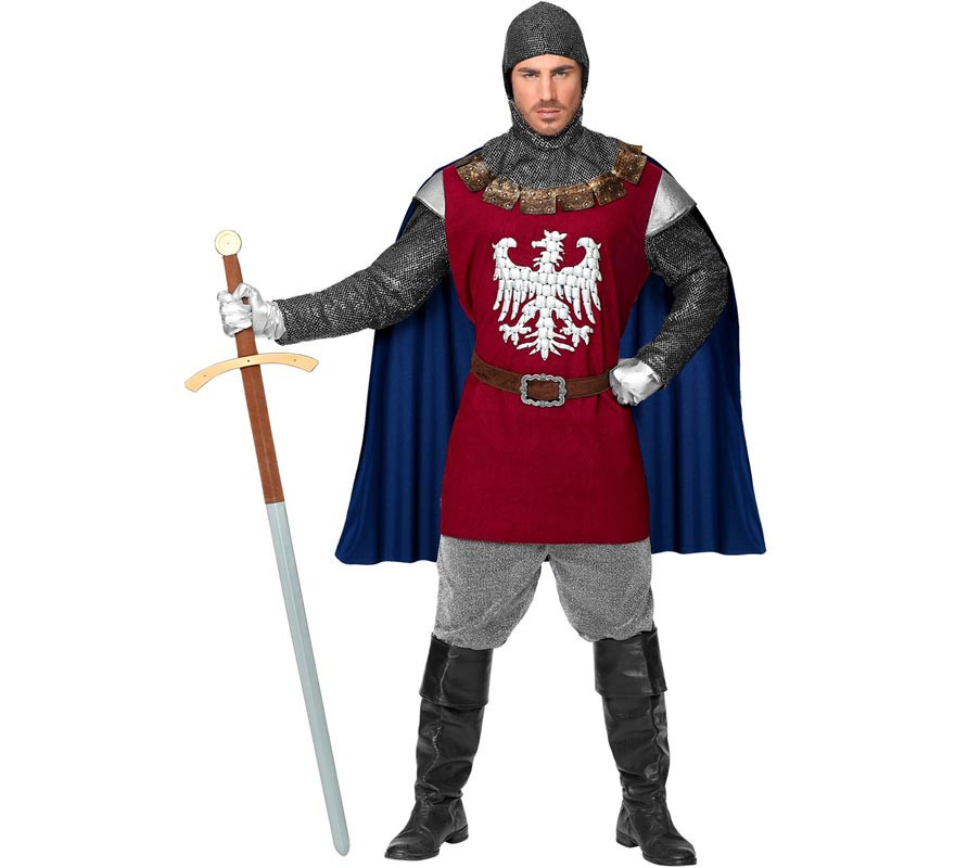 Red Eagle Knight costume with cape for men Red Eagle Knight costume with cape for men