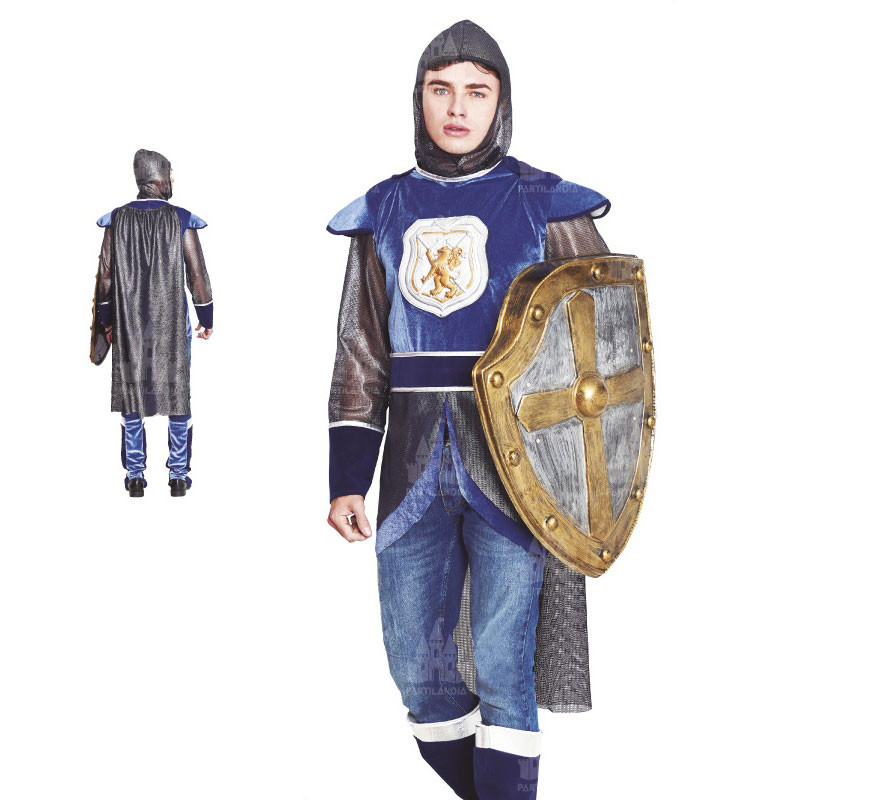 Dark blue Medieval Knight costume for men