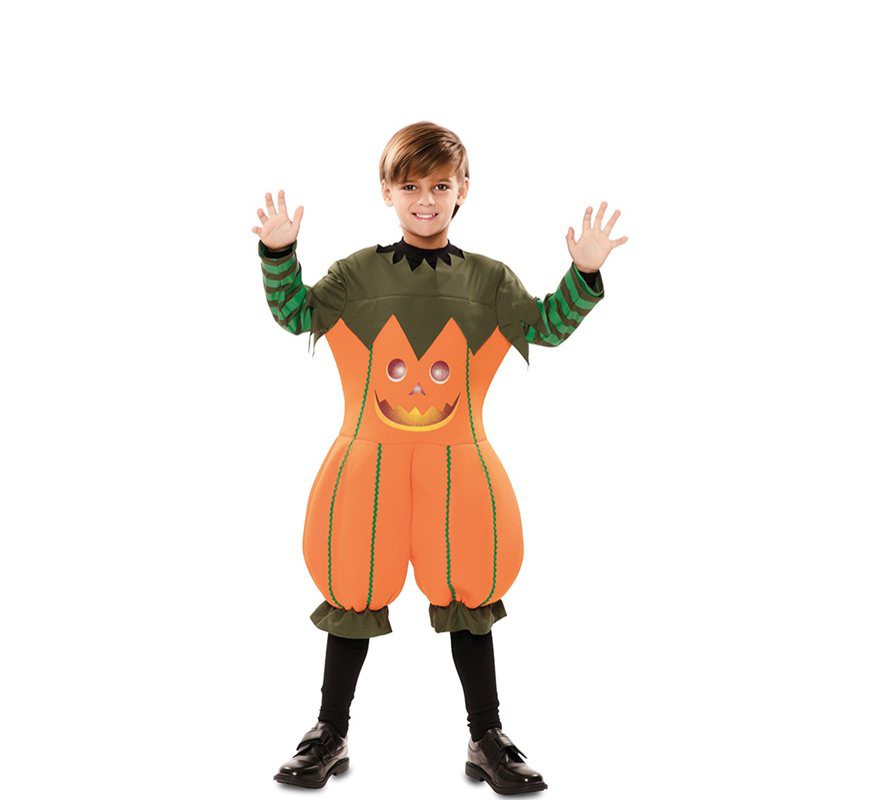 Fato de abóbora alegre para crianças e bebés