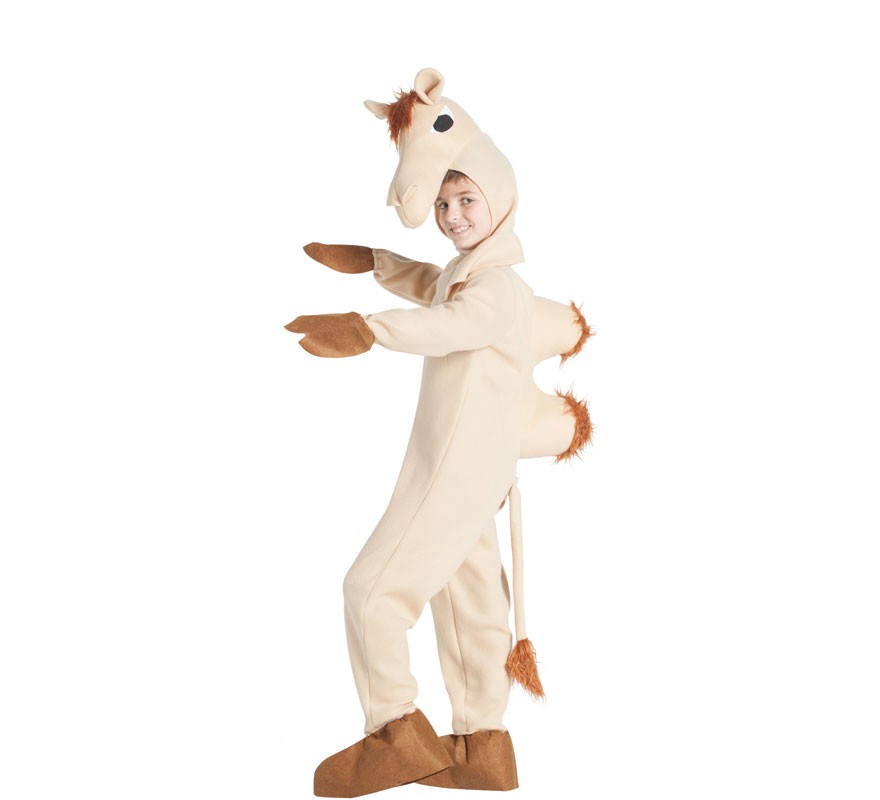 Fato de camelo marrom para menino