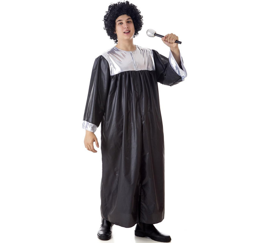 Fato de Cantor Gospel Prateado Masculino