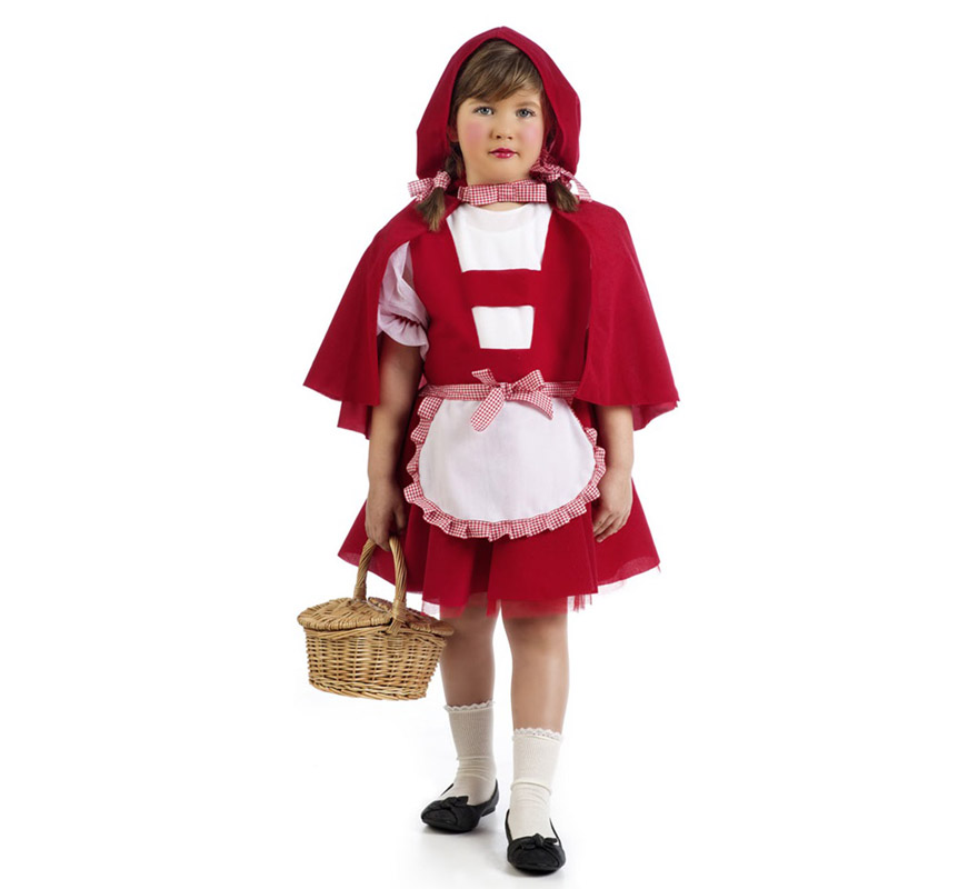Fato de Chapeuzinho Vermelho para menina