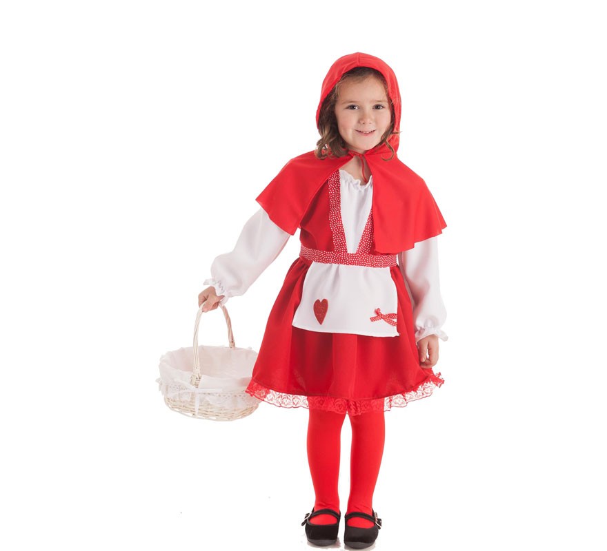 Fato de Chapeuzinho Vermelho para menina