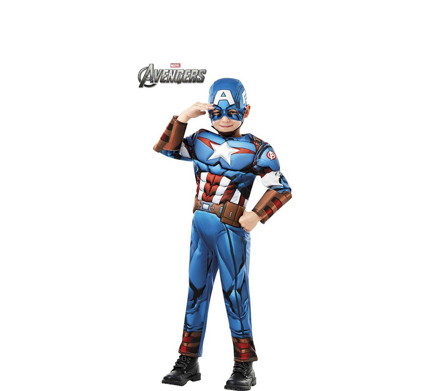 Fato de Capitão América Deluxe para meninos