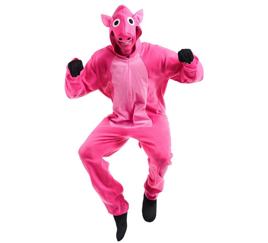 Fato de porquinho rosa para homem