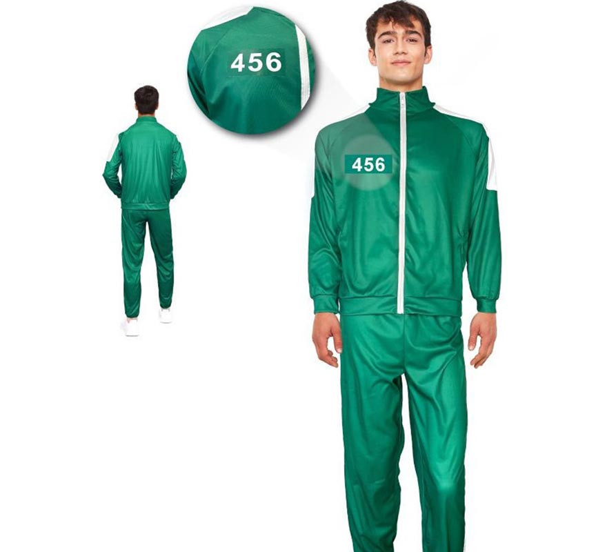 Fato de treino verde personalizável da Squid Game para adulto