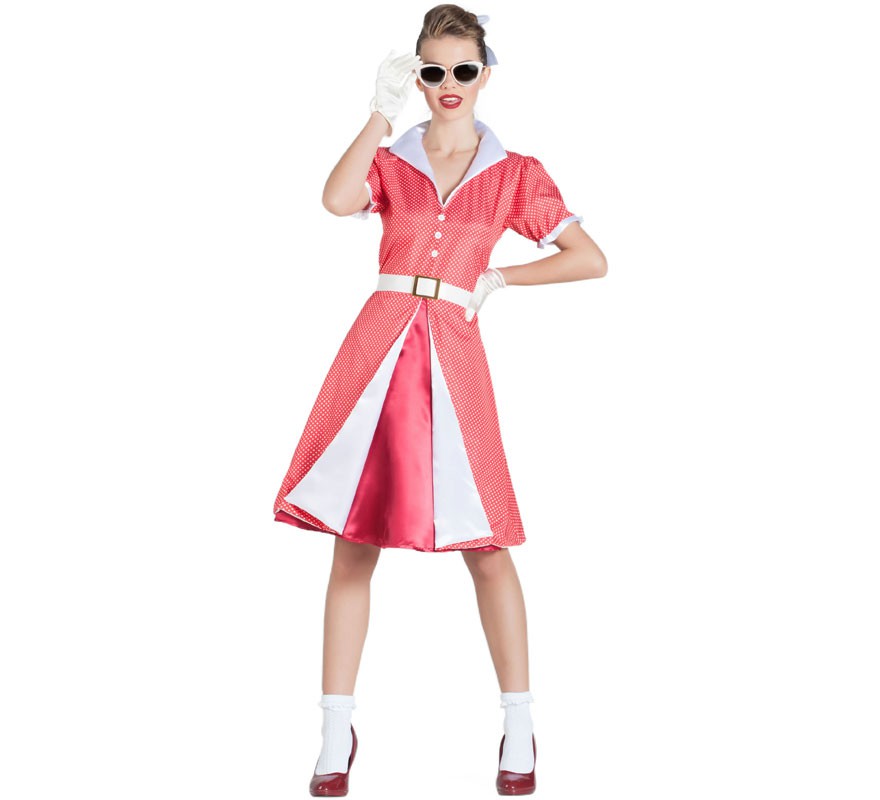 Fato de Pin Up Girl vermelho para mulher