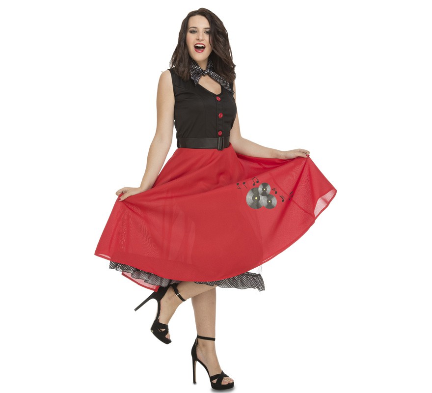 50-60 Fato de Ye-Ye menina para mulher