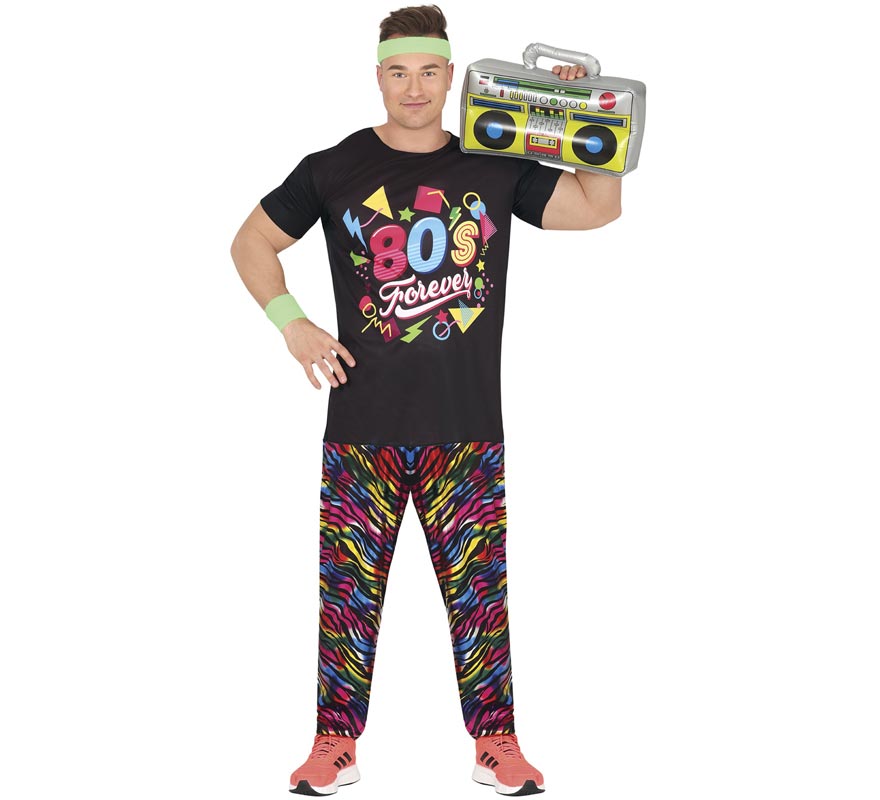 Multicolor 80s Boy Costume for Men