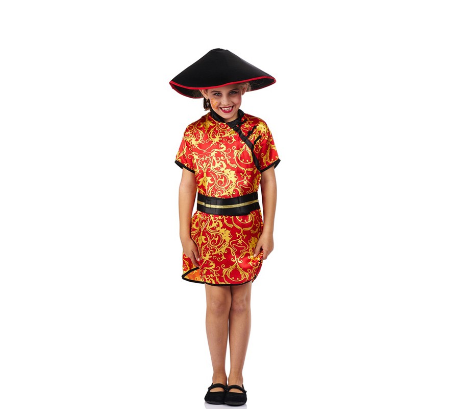 Red China Costume with Print for girl Red China Costume with Print for girl