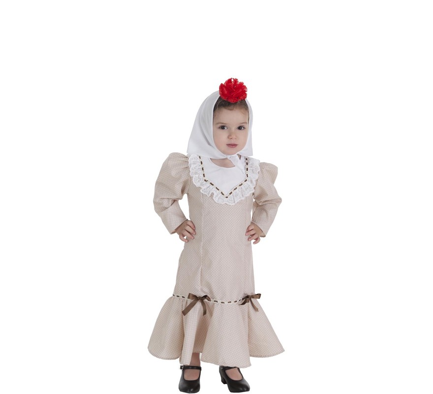 Fato de Chulapa bege para bebé