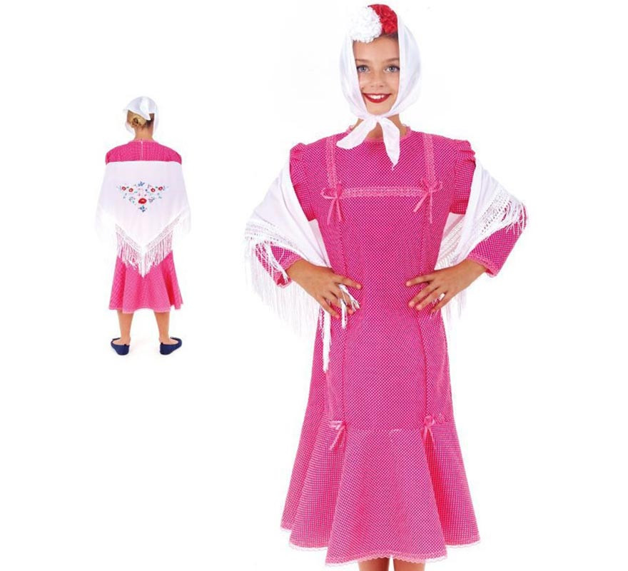 Fato de chulapa fúcsia para menina Fato de chulapa fúcsia para menina