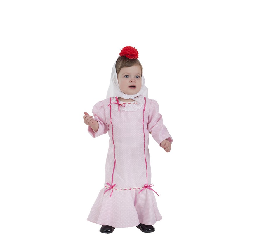 Fato de Chulapa rosa para bebé Fato de Chulapa rosa para bebé