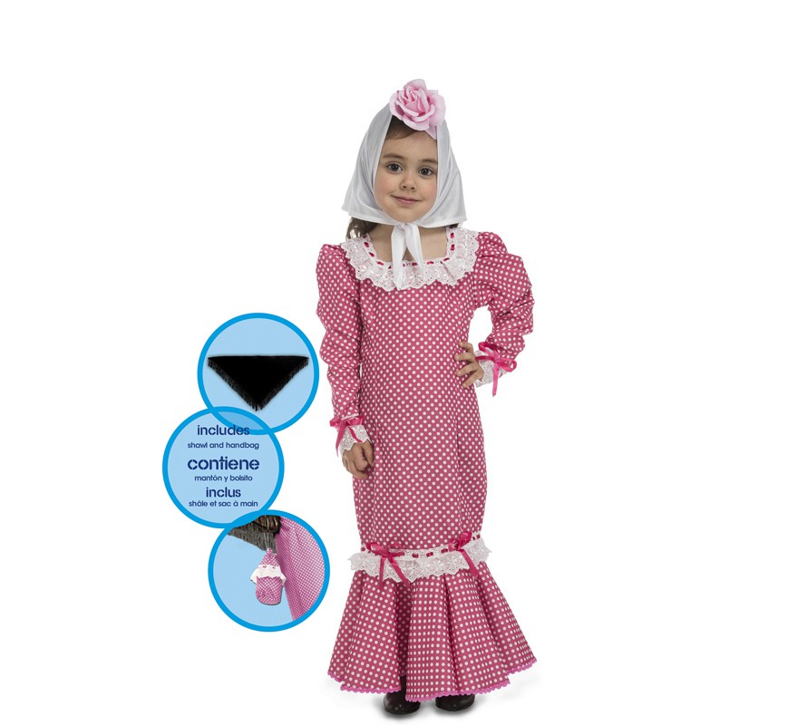 Fato de Chulapa rosa para bebé