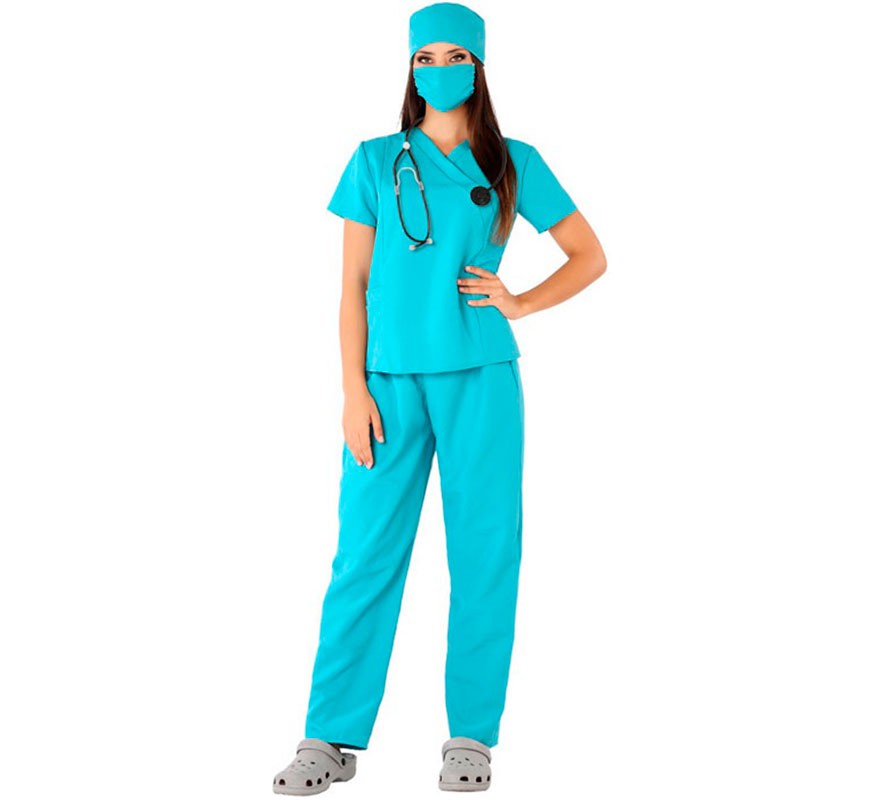 Green surgeon costume for women