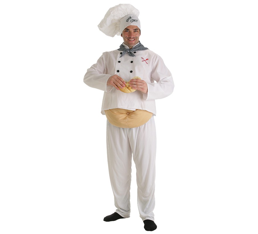 Fato de Chef Barrigudo Adulto