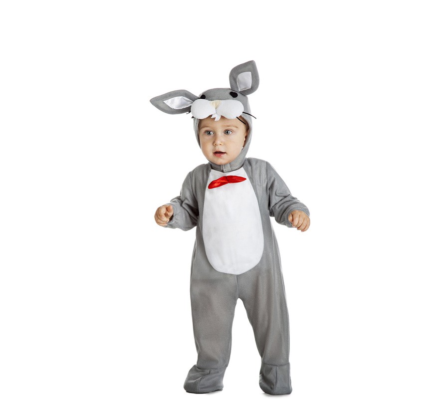 Fato de coelho cinza para bebê