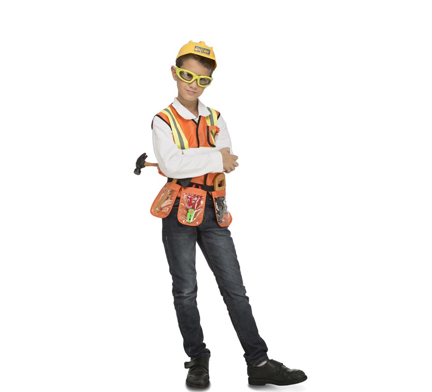 Traje de Construtor com Acessórios Infantis Traje de Construtor com Acessórios Infantis