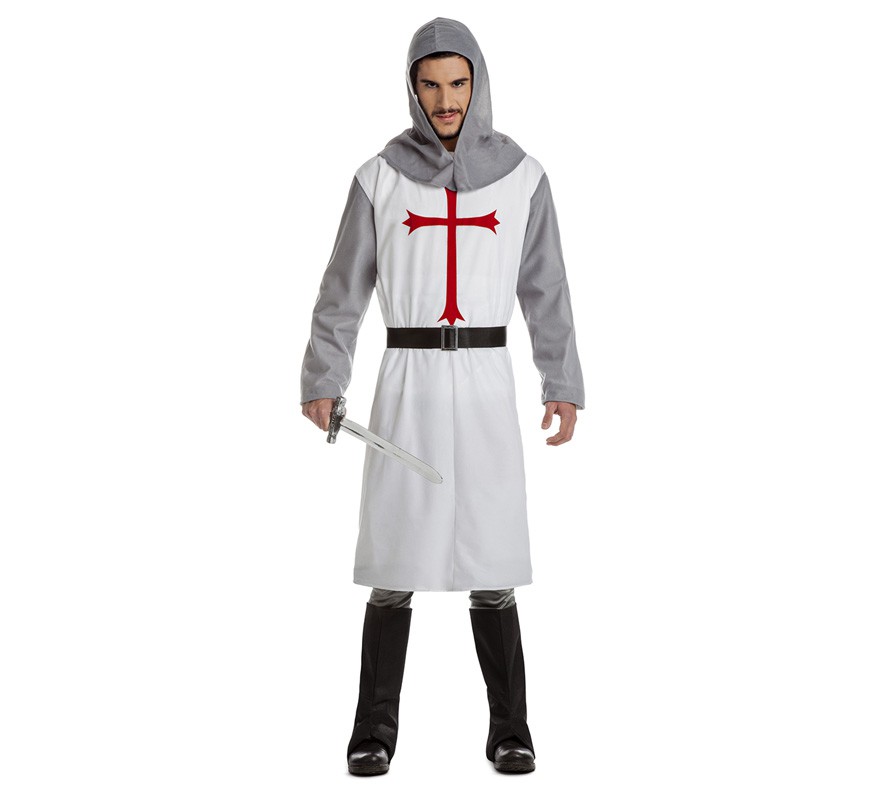 White Crusader costume for men
